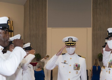 Commander, Submarine Squadron 16 Holds Change of Command