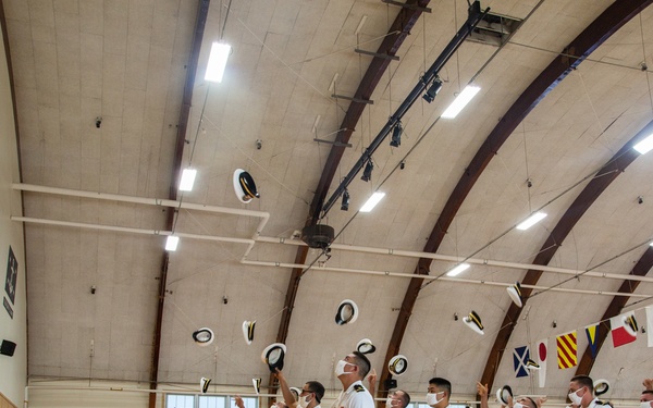 210806-N-YF306-0192 NEWPORT, R.I. (Aug. 6, 2021) Officer Candidates Celebrate Graduation