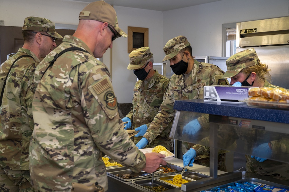 Senior leaders visit, serve dinner to reservists conducting field training exercises