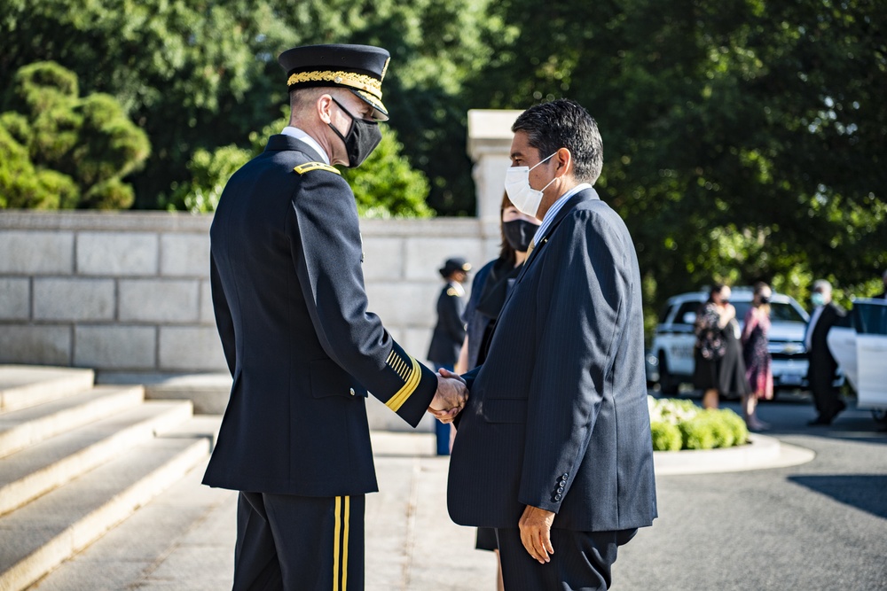 President of the Republic of Palau Surangel S. Whipps Jr. Participates in an Armed Forces Full Honors Wreath-Laying Ceremony at the Tomb of the Unknown Soldier