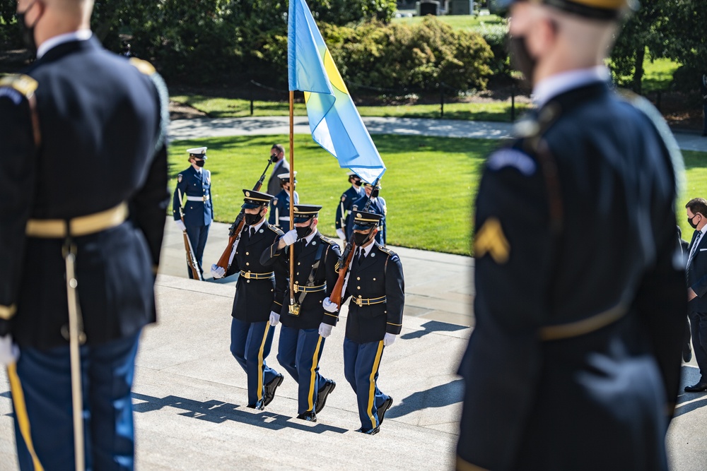 President of the Republic of Palau Surangel S. Whipps Jr. Participates in an Armed Forces Full Honors Wreath-Laying Ceremony at the Tomb of the Unknown Soldier