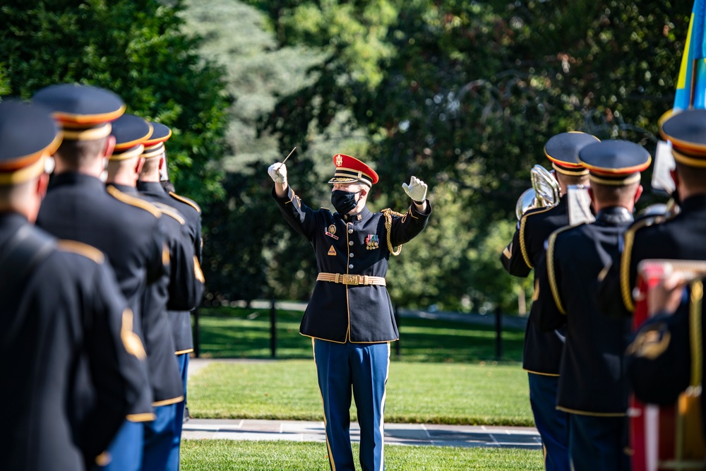 President of the Republic of Palau Surangel S. Whipps Jr. Participates in an Armed Forces Full Honors Wreath-Laying Ceremony at the Tomb of the Unknown Soldier