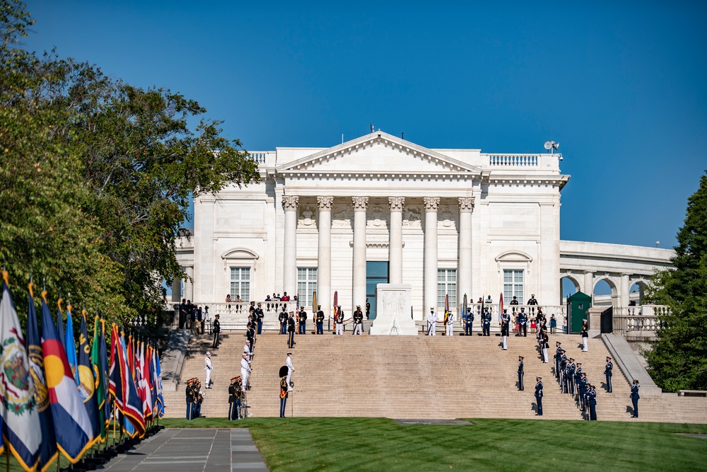 President of the Republic of Palau Surangel S. Whipps Jr. Participates in an Armed Forces Full Honors Wreath-Laying Ceremony at the Tomb of the Unknown Soldier