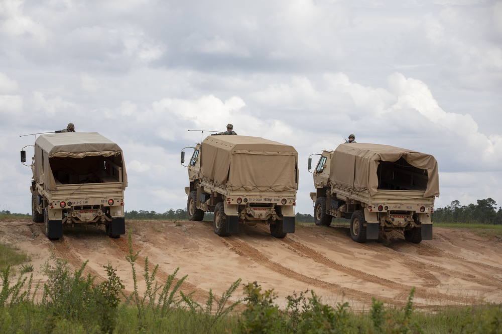 Marne Air Soldiers conduct a convoy live fire exercise at Fort Stewart, Georgia.