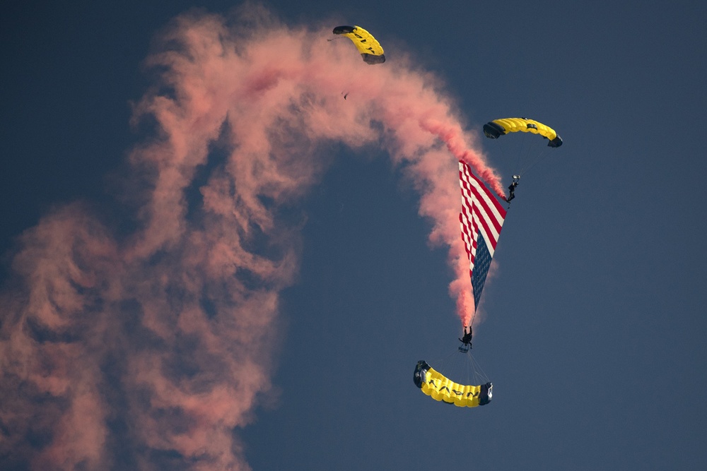 US Navy Leap Frogs Jump Over Central Park