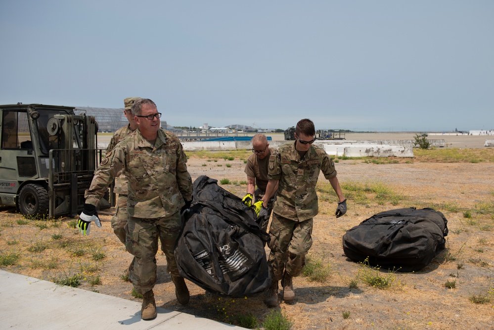 California State Guard build portable shelters