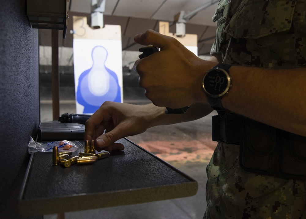 NROTC Midshipmen Complete Small Arms Training During Sea Trials 2021