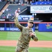 NY Army Guard Soldier throws out first pitch at Mets game