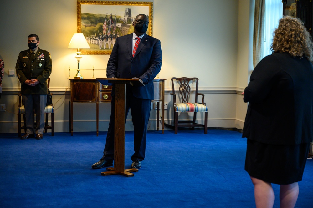 SD Austin swears in CAPE director Susanna Blume