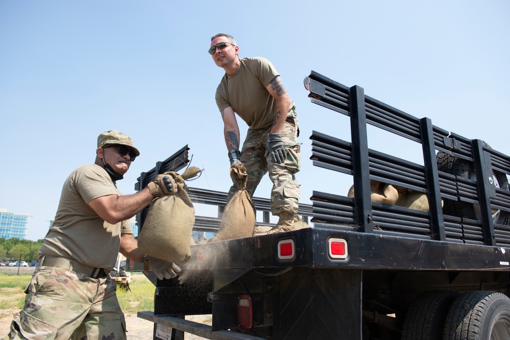 California State Guard build portable shelters