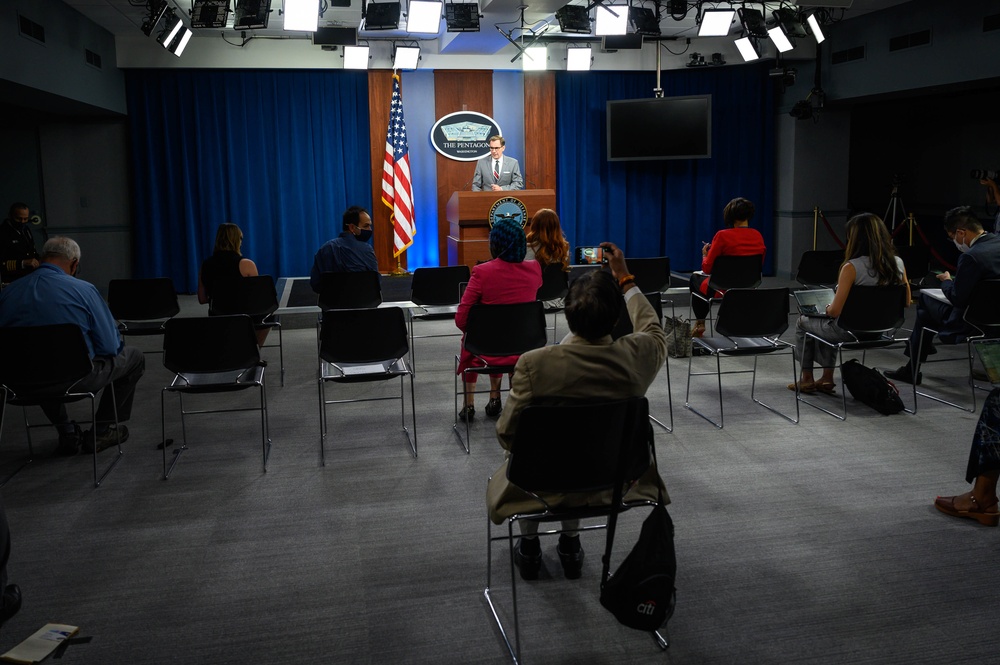Pentagon Press Secretary John F. Kirby holds press briefing