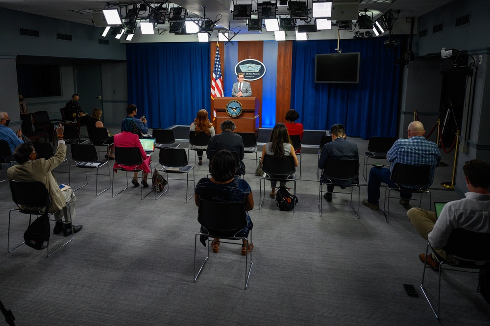 Pentagon Press Secretary John F. Kirby holds press briefing