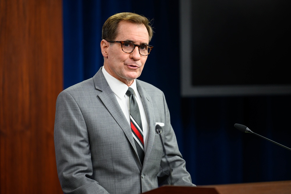 Pentagon Press Secretary John F. Kirby holds press briefing