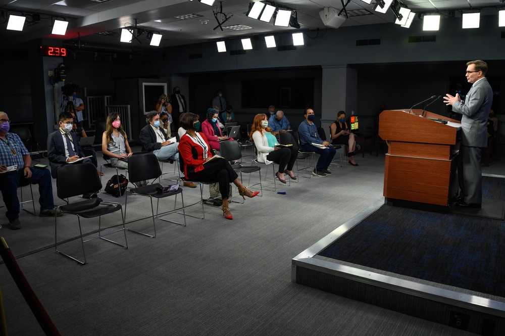 Pentagon Press Secretary John F. Kirby holds press briefing
