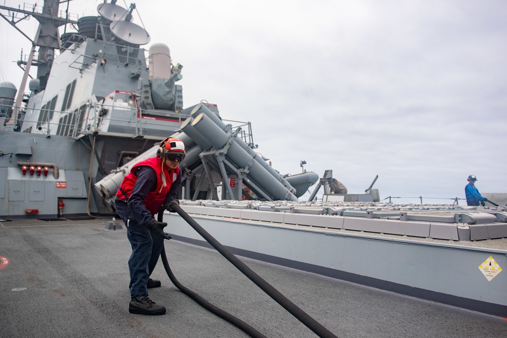USS O'Kane Conducts Aircraft Firefighting Drill