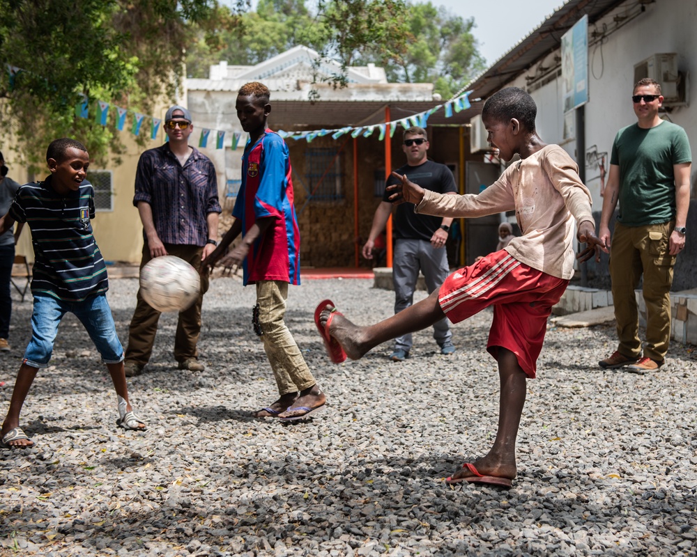 East Africa service members volunteer at local orphanage