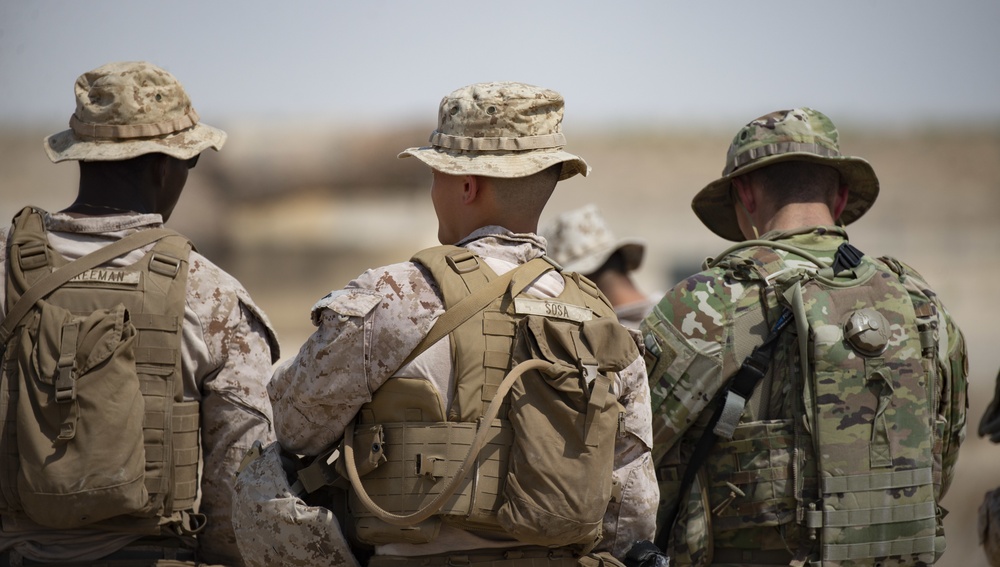 Air Force, Marines train side by side