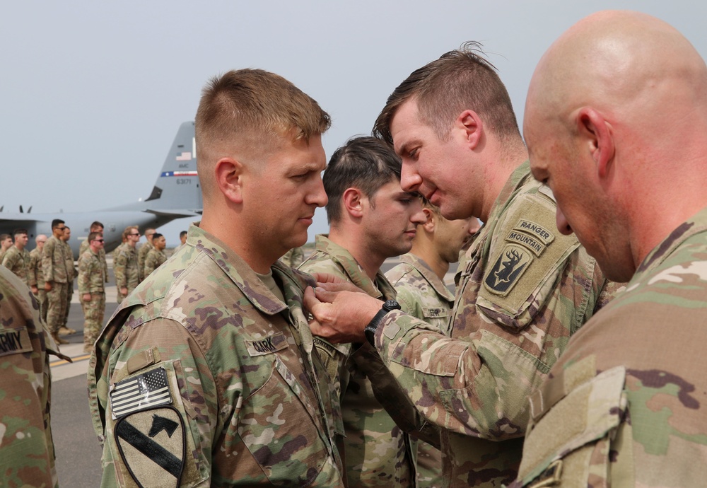 Apache Company, 1-102nd INF holds promotion and awards ceremony