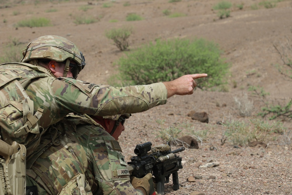 Battle Company, 1-157th Infantry (Mountain) conducts live fire exercise