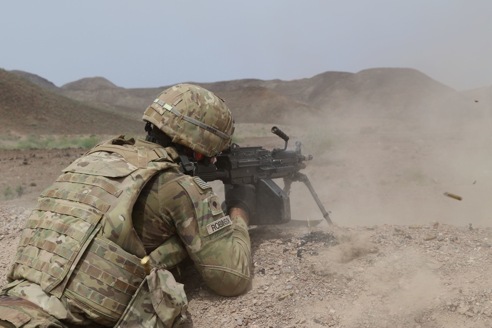 Battle Company, 1-157th Infantry (Mountain) conducts live fire exercise