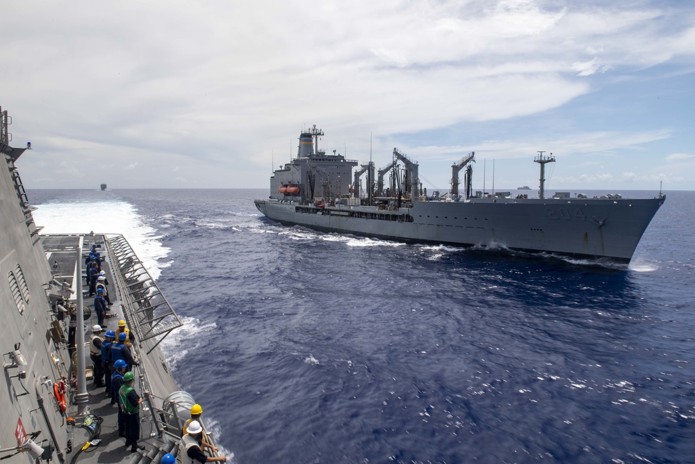 Fueling At Sea with USS Charleston (LCS 18) and USNS Rappahannock (T-AO 204)