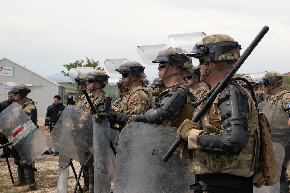 Crowd and Riot Control Training at Camp Novo Selo, Kosovo.