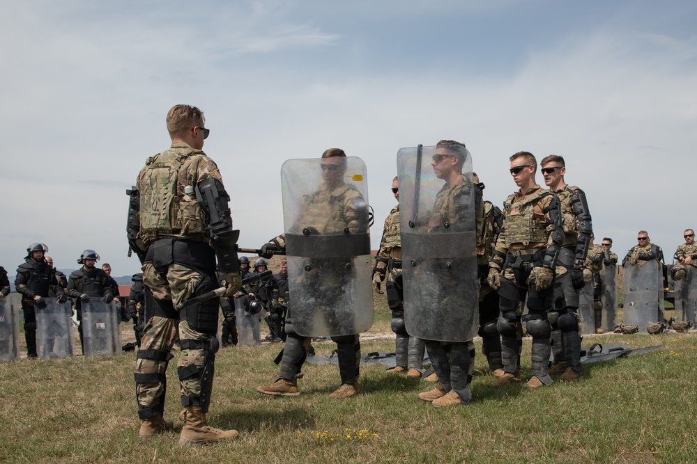 Crowd and Riot Control Training at Camp Novo Selo, Kosovo.