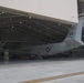 Photo of E-8C Joint STARS Aircraft Entering Hangar