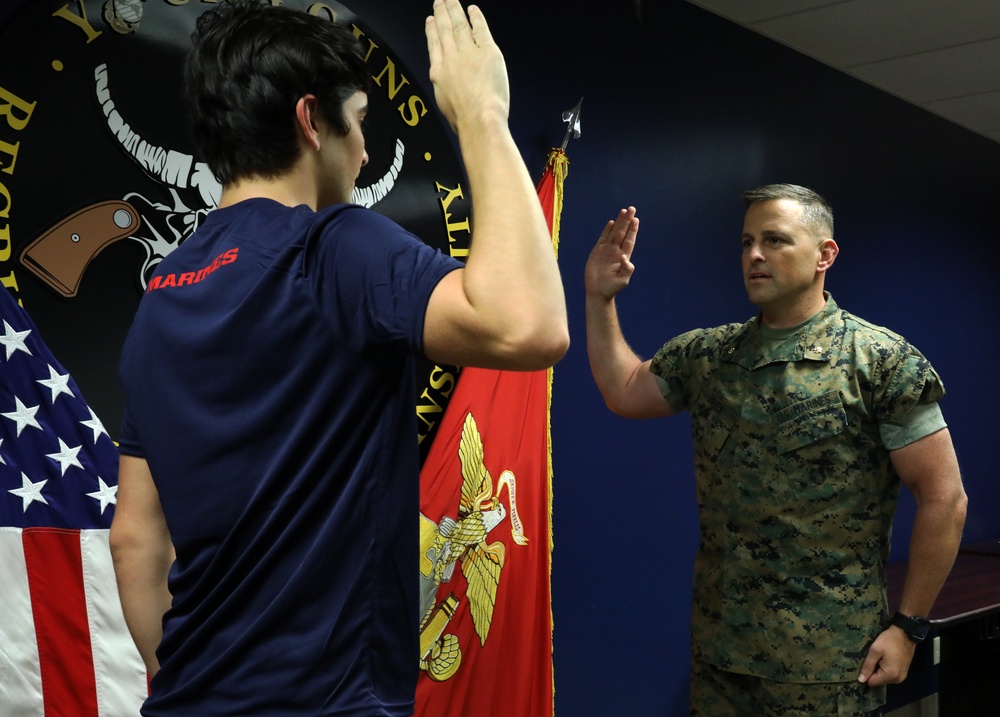 A long standing legacy | Kansas City Marine officer swears son into the Corps