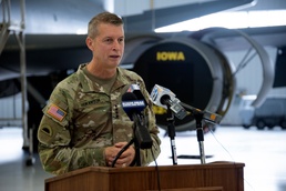 National Guard Bureau Chief speak at 185th Air Refueling Wing