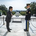 State Minister of Defense of Japan Nakayama Yasuhide Participates in a Public Wreath-Laying Ceremony at the Tomb of the Unknown Soldier