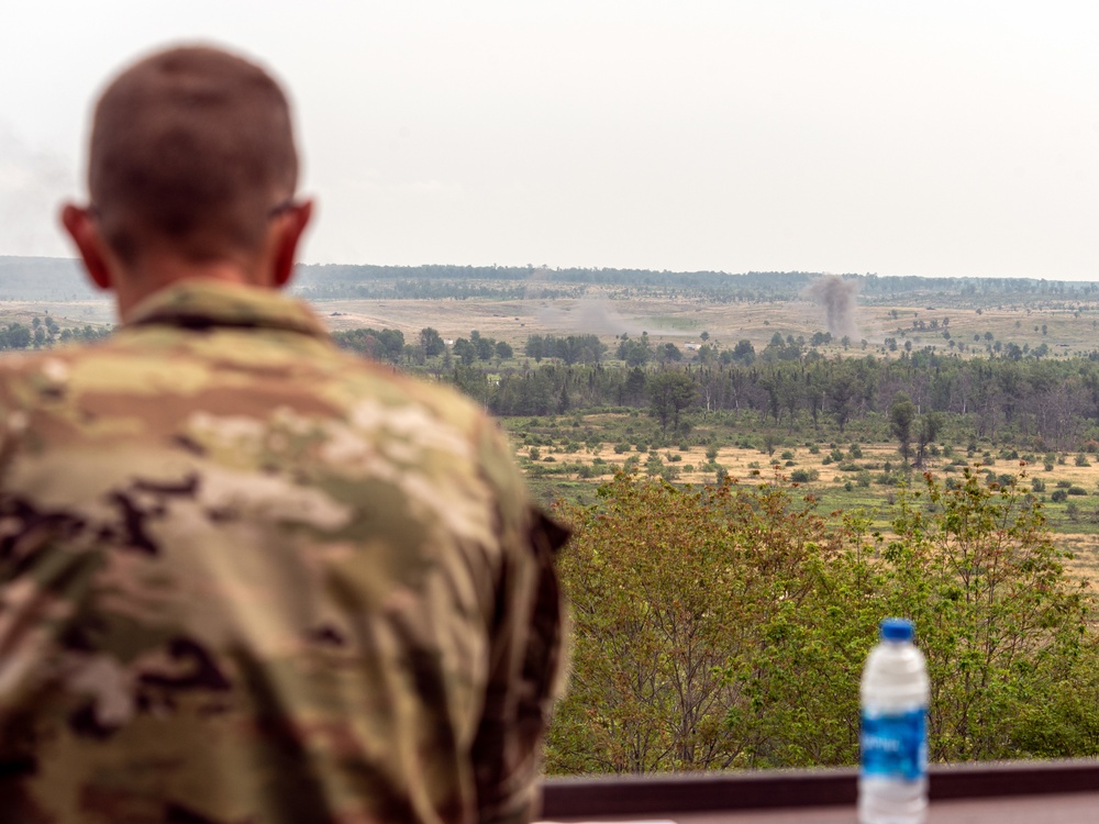 Fire support specialists process artillery targets at National All-Domain Warfighting Center