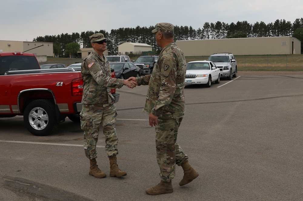 North Dakota Army National Guard Adjutant General meets Camp Ripley Commanding General