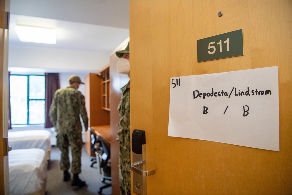 NROTC Midshipmen Complete Barracks Inspection During Sea Trials 2021