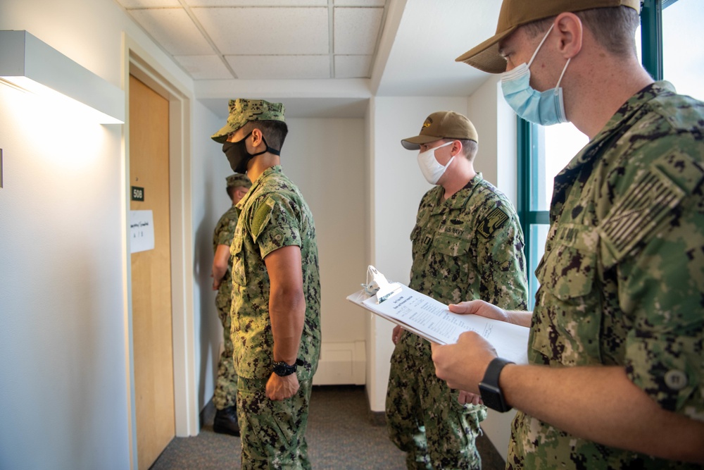 NROTC Midshipmen Complete Barracks Inspection During Sea Trials 2021