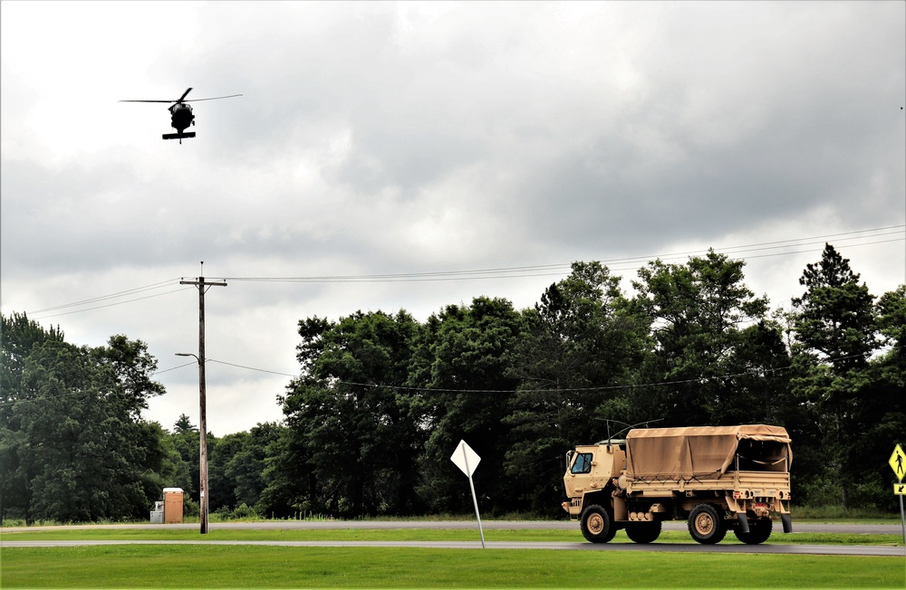 July 2021 training operations for Pershing Strike '21 exercise at Fort McCoy