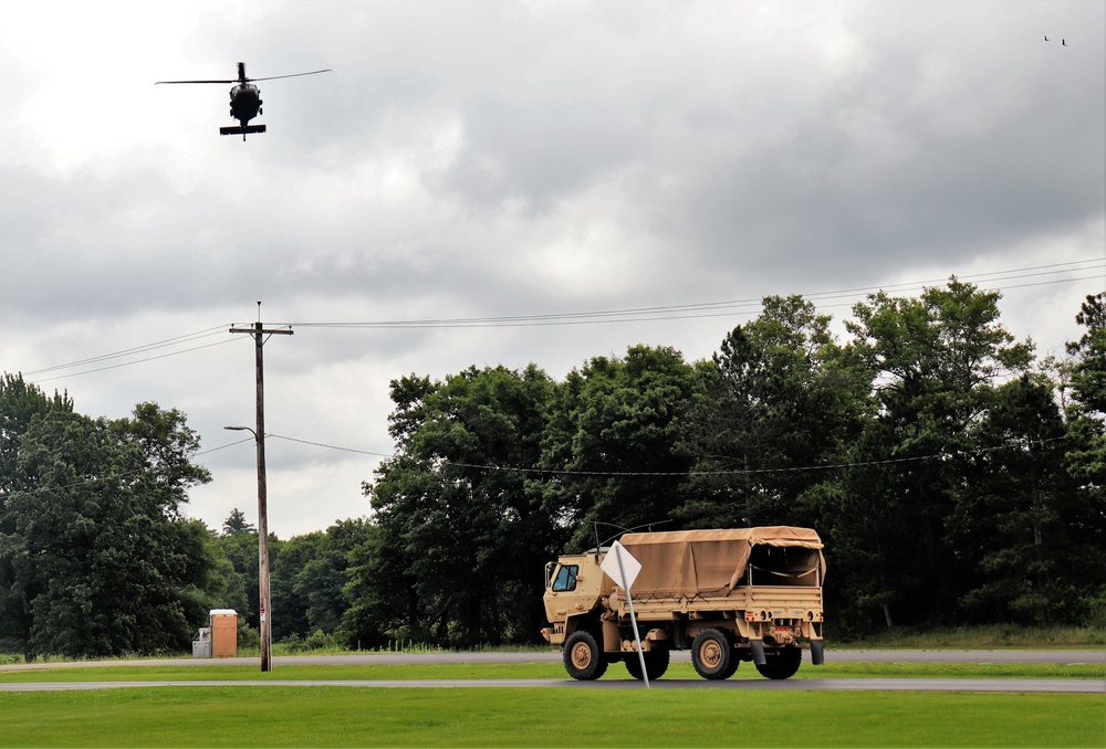 July 2021 training operations for Pershing Strike '21 exercise at Fort McCoy