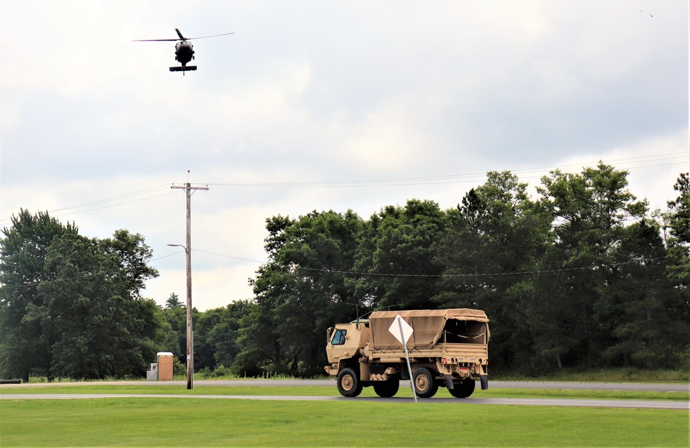 July 2021 training operations for Pershing Strike '21 exercise at Fort McCoy