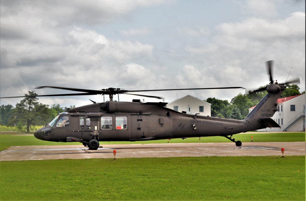 Wisconsin National Guard UH-60 Black Hawk training operations at Fort McCoy