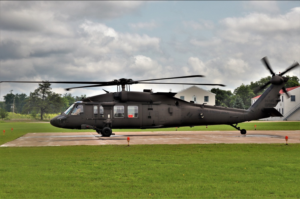 Wisconsin National Guard UH-60 Black Hawk training operations at Fort McCoy