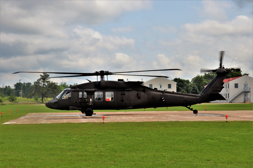 Wisconsin National Guard UH-60 Black Hawk training operations at Fort McCoy