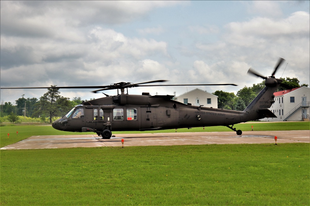 Wisconsin National Guard UH-60 Black Hawk training operations at Fort McCoy