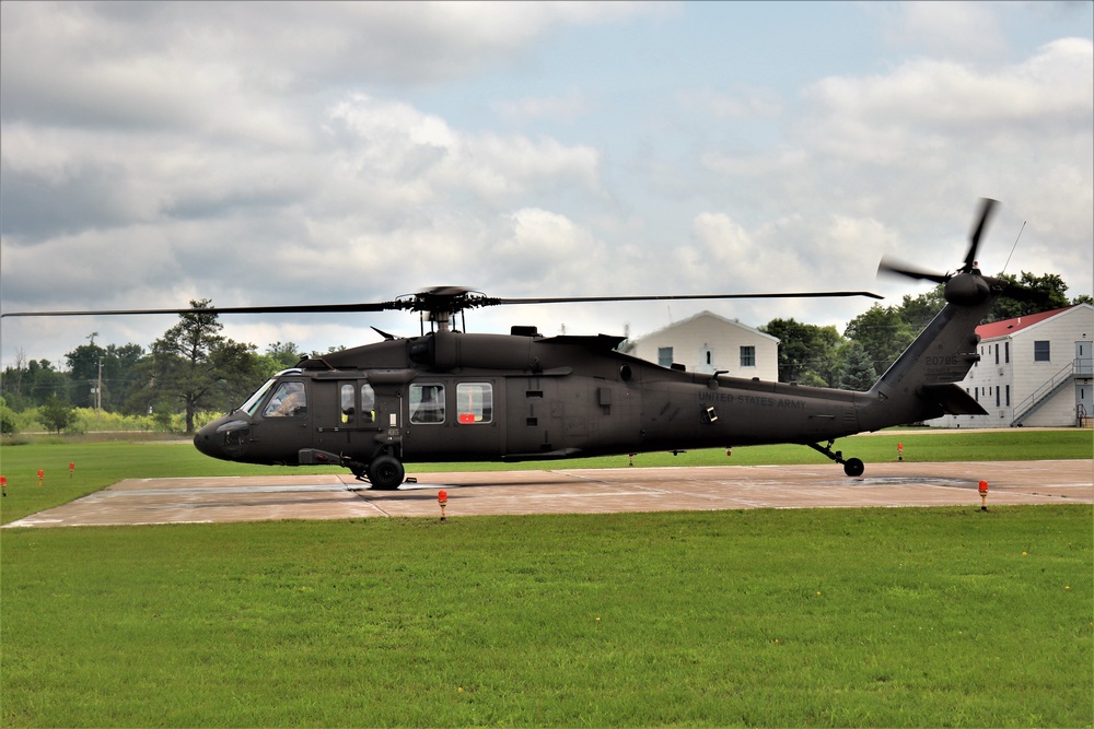 Wisconsin National Guard UH-60 Black Hawk training operations at Fort McCoy