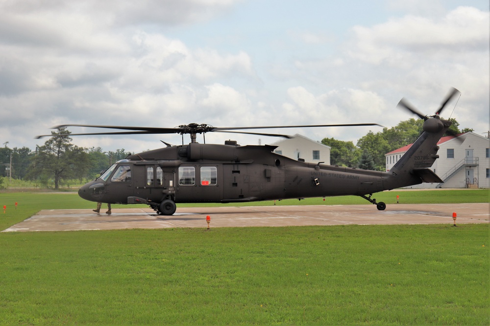 Wisconsin National Guard UH-60 Black Hawk training operations at Fort McCoy