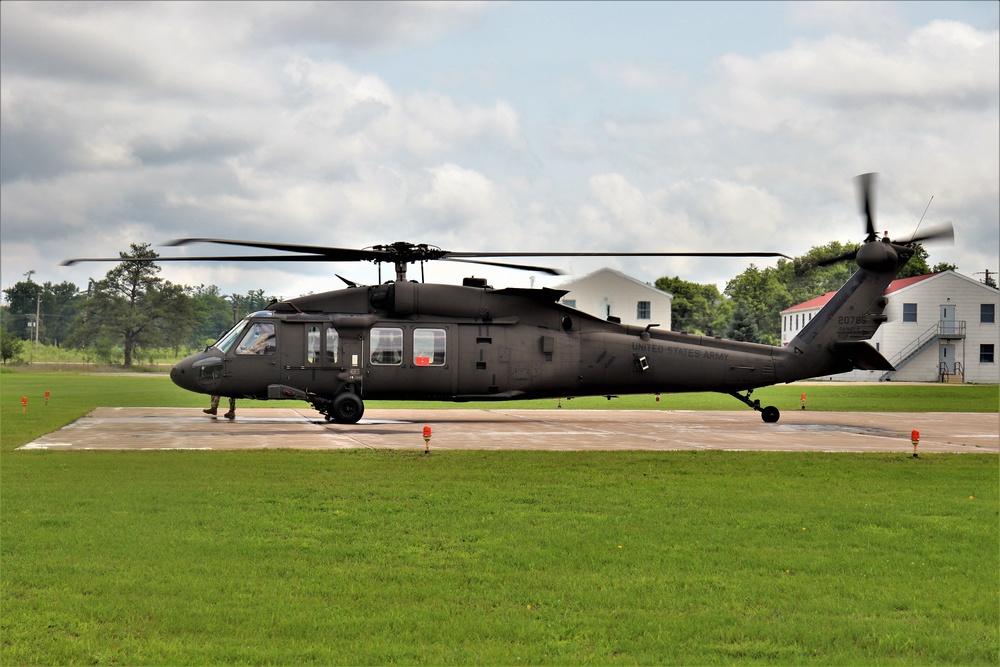 Wisconsin National Guard UH-60 Black Hawk training operations at Fort McCoy