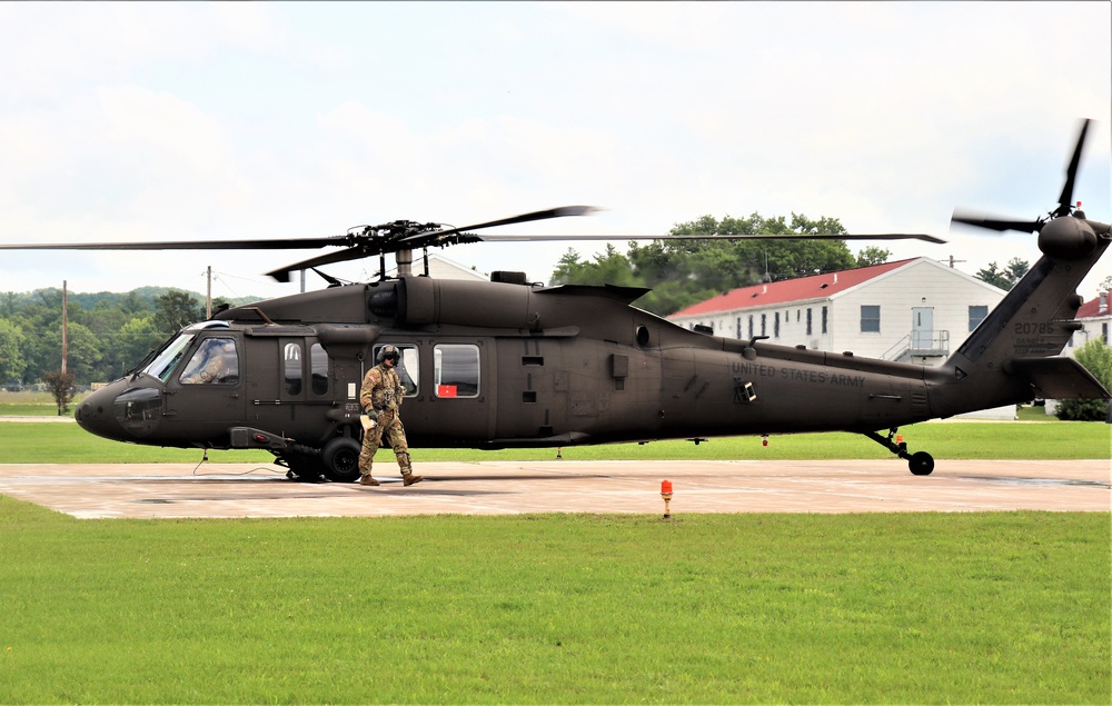 Wisconsin National Guard UH-60 Black Hawk training operations at Fort McCoy