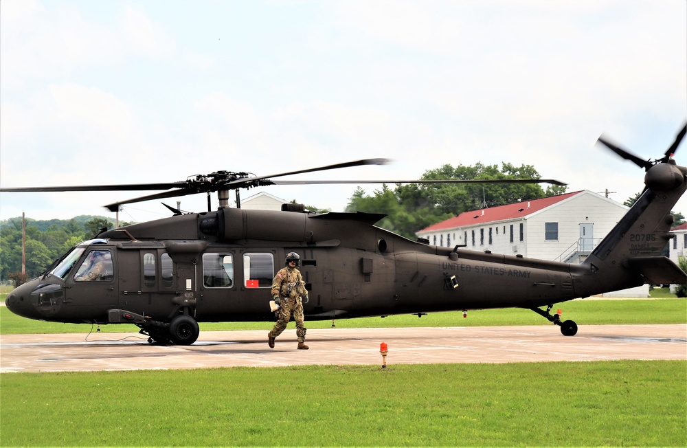 Wisconsin National Guard UH-60 Black Hawk training operations at Fort McCoy