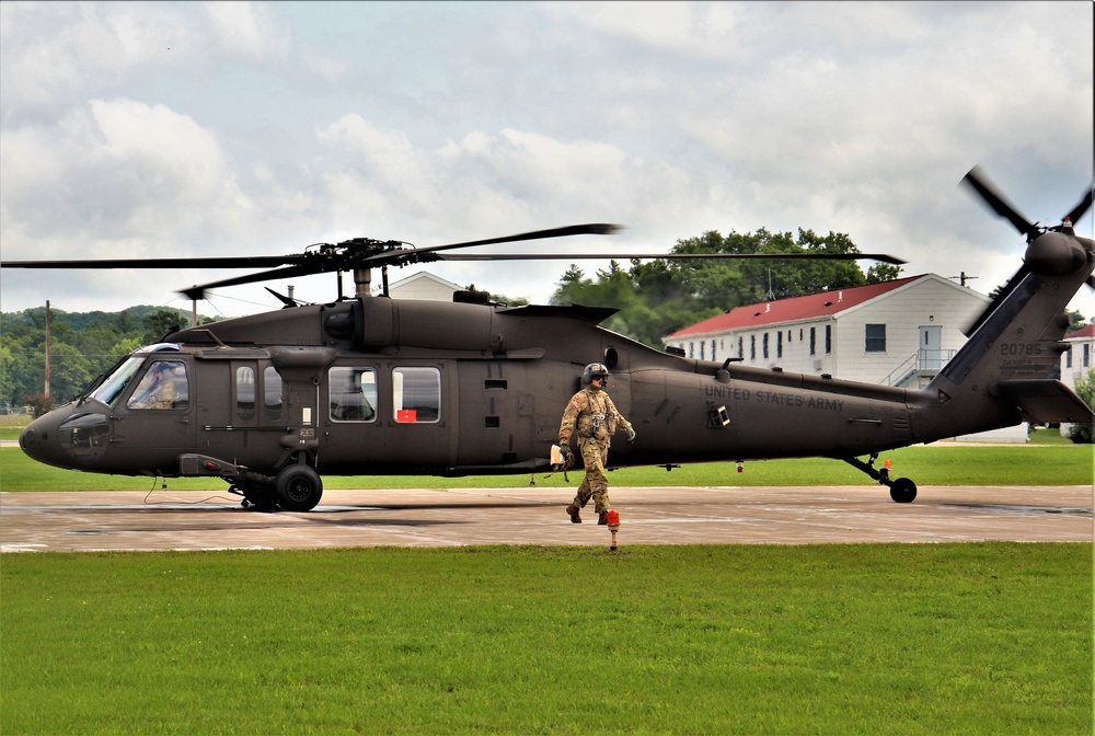 Wisconsin National Guard UH-60 Black Hawk training operations at Fort McCoy