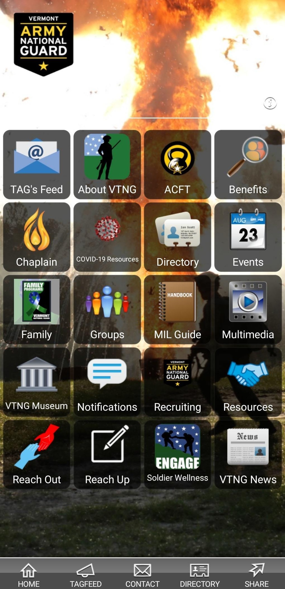 Vermont National Guard App enhanced with additional features