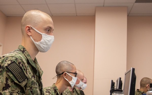 210809-N-YF306-0198 NEWPORT, R.I (Aug. 9, 2021) Officer Candidates Takes Exam